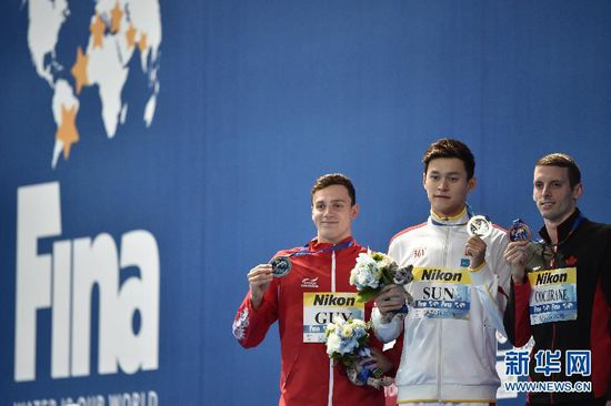 （游泳世锦赛）（9）游泳——男子400米自由泳决赛：孙杨夺冠